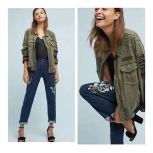 Pilcro and the Letterpress Slim Boyfriend Jeans with Sequin Appliqués